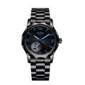 Blue with metal band