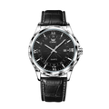 Leather Silver Black