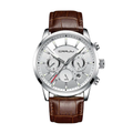 Silver White (Brown Leather)
