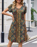 Brown Boho Print