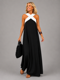 Black with White Shoulder Detail