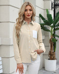 Khaki-White Striped