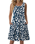 Blue Leaf Print