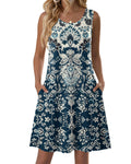Blue Boho Print
