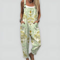 Pastel green with bees