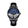 Leather Black Blue