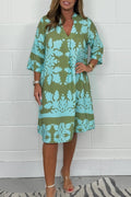 Blue and Military Green